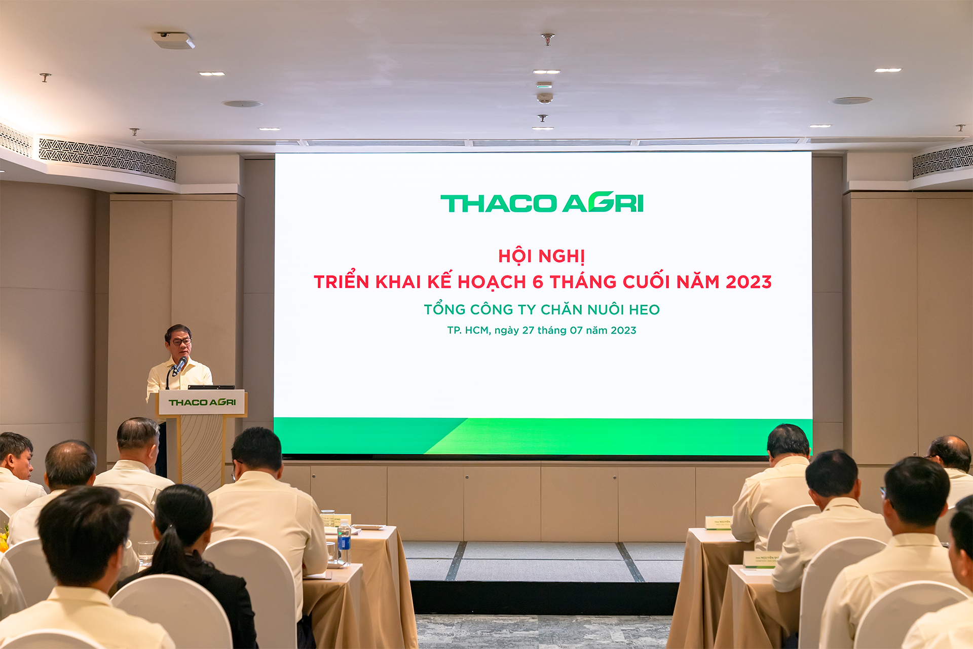 Hội nghị triển khai kế hoạch 6 tháng cuối năm 2023 tại các KLH và Tổng công ty trực thuộc THACO AGRI