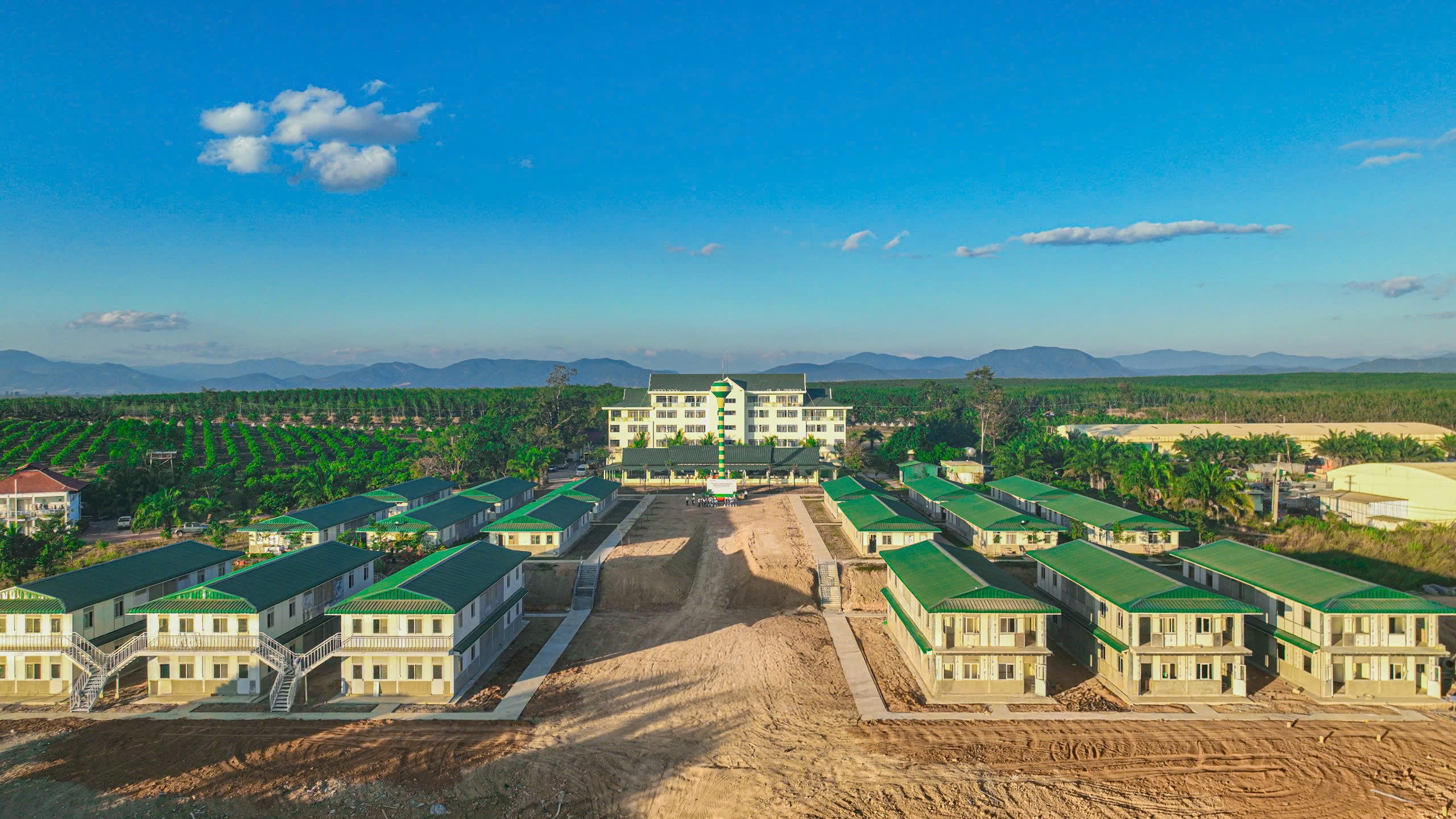 Worker housing area near the complex's office