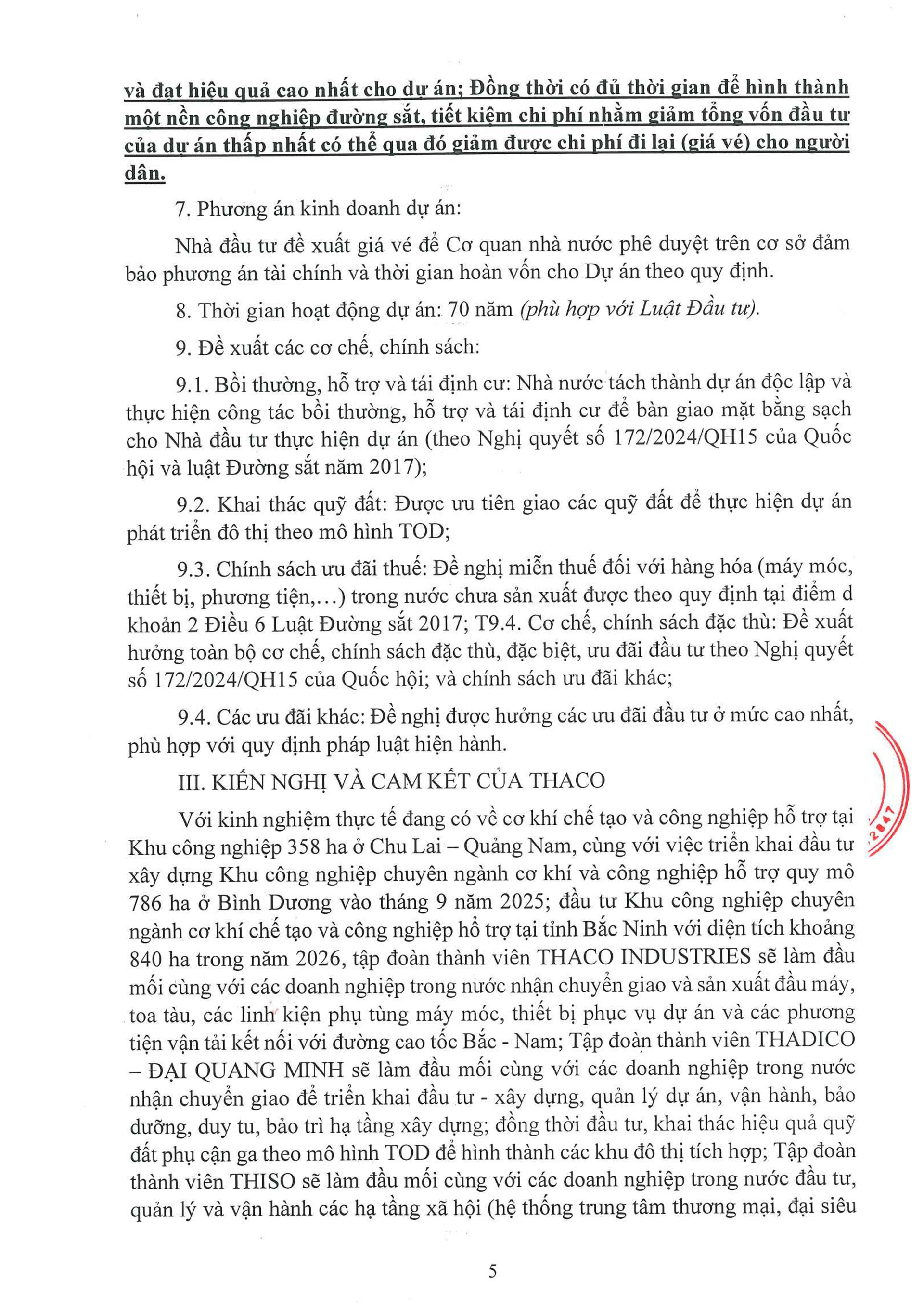 Công văn 188-2025-CV-THACO