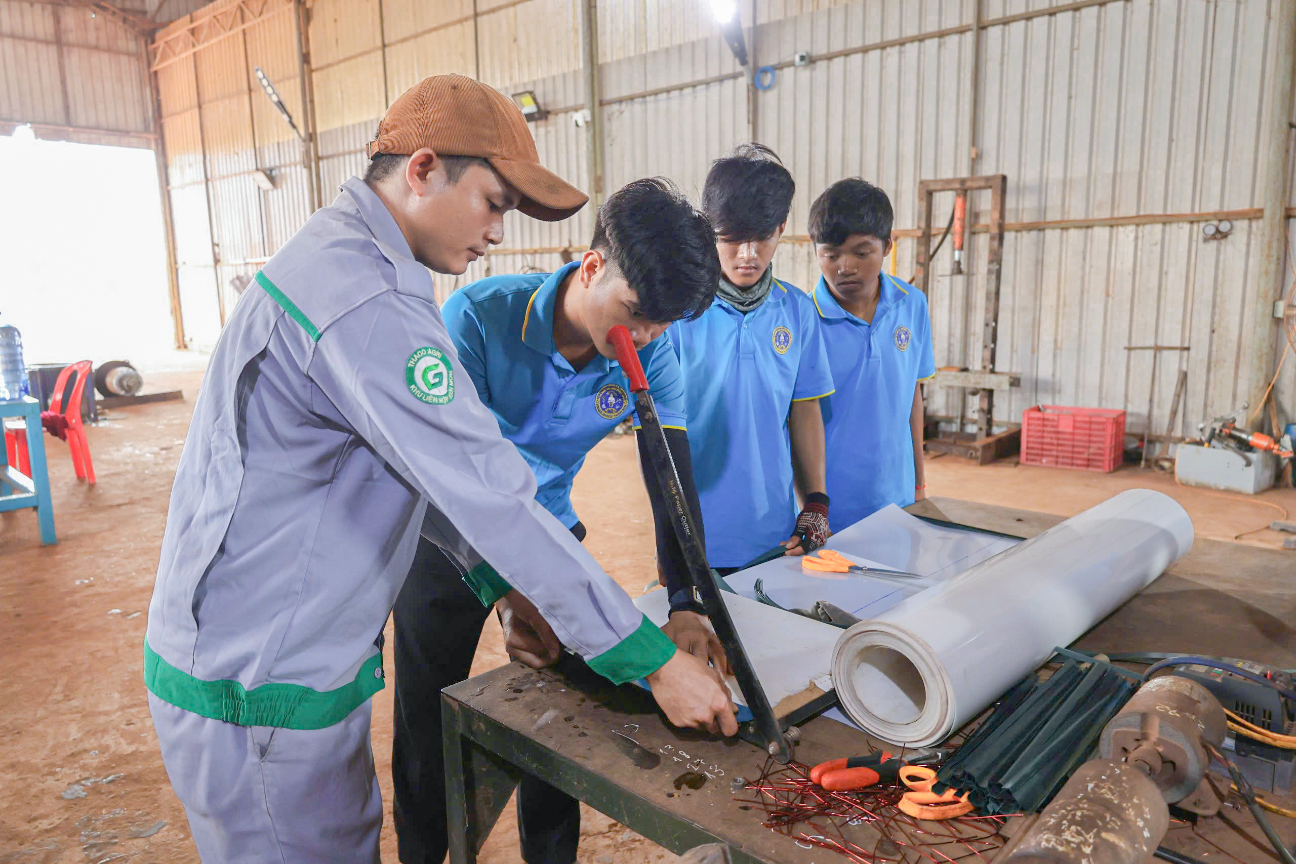 Học viên Trung tâm đào tạo Nghề tỉnh Ratanakiri thực tập tại Khu liên hợp Koun Mom