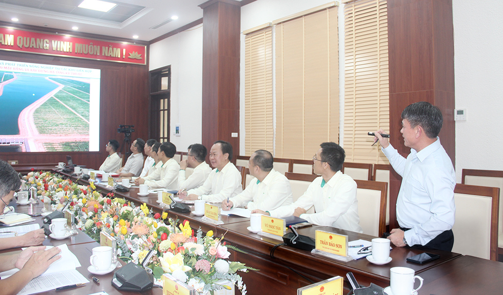Ông Trần Bảo Sơn –  Tổng Giám đốc THACO AGRI trình bày về định hướng và kế hoạch triển khai đề án
